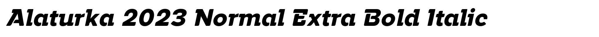 Alaturka 2023 Normal Extra Bold Italic image
